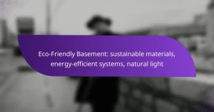 Eco-Friendly Basement: sustainable materials, energy-efficient systems, natural light