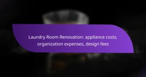Laundry Room Renovation: appliance costs, organization expenses, design fees