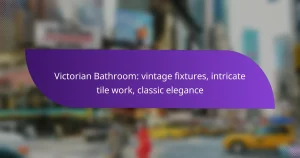 Victorian Bathroom: vintage fixtures, intricate tile work, classic elegance