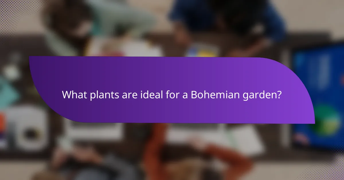 What plants are ideal for a Bohemian garden?